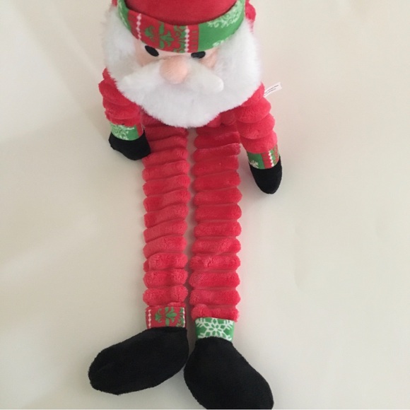 NEW 24” Dog Toy Snuggler Long Leg Muttley Santa with Squeaker | Patchwork Pet - Picture 6 of 11